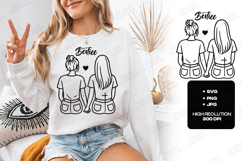 Bestiee Hand Holding SVG Best Friends PNG Gift Line Art Product Image 2