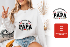 My Favorite People Call Me Papa SVG Heart Fatherhood Design Product Image 1