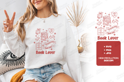 Book Lover Reading Line Art Design For Readers And Books Product Image 2