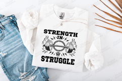 Strength In Struggle Motivational Gym Workout Design Product Image 2