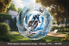 Motocross Watercolor Wind Spinner Designs Sublimation 2 Product Image 1