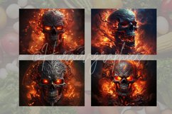 Burning Skull Cutting Board Design - 04 Variations Product Image 2