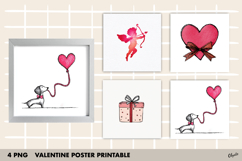 Valentine Card, Valentine Poster Printable PNG Product Image 1