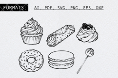 Hand Drawn Dessert and Sweets Doodles Product Image 2