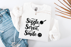 Sizzle Serve Smile - Kitchen Quote SVG &amp; Cooking Typography Product Image 3