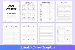 Editable 2024 Planner Canva Kdp Interior Product Image 2
