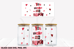 Valentine’s Day 16 OZ Glass Can Wrap SVG, PNG, EPS Product Image 1