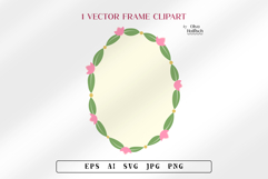 Cute Floral Frame. Summer Vector Minimalist Border Clipart Product Image 2