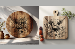 Highland Cow Laser Engraving Files Product Image 2