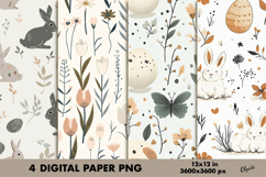 Easter Digital Paper PNG, Easter Background PNG Product Image 1