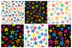 Scribble Stars Seamless Pattern and Digital Paper Design Product Image 2