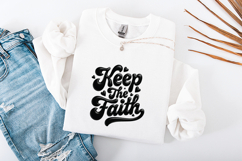 Keep The Faith SVG - 3D Bubble Typography Aesthetic Design Product Image 3