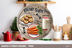 Cookies for Santa Plate Sublimation PNG Product Image 1