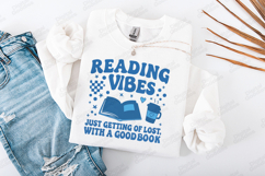Reading Vibes Book Lover SVG Quote for Cozy Bookworms Product Image 1