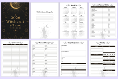 2026 Witchcraft &amp; Tarot Workbook Canva Kdp Templates Product Image 2