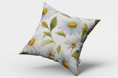 Watercolor Daisy Flower Seamless Pattern and Digital Paper Product Image 2