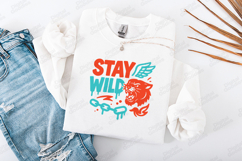 Stay Wild Lion Graphic Quote Design for T-Shirts Product Image 2