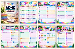 2027 ADHD Productivity Workbook Kdp interiors Product Image 2