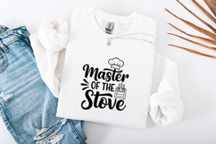 Master of the Stove - Chef SVG Quote &amp; Kitchen Stove Decal Product Image 3