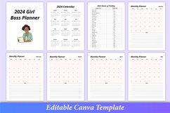 2024 Girl Boss Planner for Canva Template Product Image 2