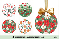 Christmas Ornament Sublimation. Christnmas Round Sign PNG Product Image 1
