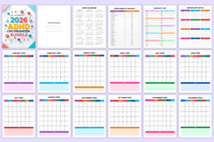 Ultimate 2026 ADHD Life Organizer Bundle Canva Interiors Product Image 2