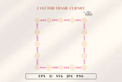 Beaded Border Frame with Sea Pearls Vector Clipart Product Image 2