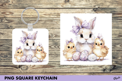 Watercolor Easter Keychain Sublimation PNG Product Image 1