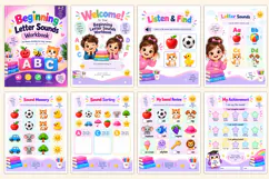 Beginning Letter Sounds Workbook Kdp interiors Product Image 2