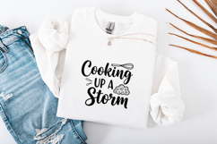 Cooking Up A Storm SVG - Funny Kitchen Quote Cutting File Product Image 3