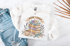Book Lover Floral Books SVG PNG Coffee Reading Shirt Art Product Image 1