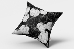 Black and White Pumpkin Seamless Pattern and Digital paper Product Image 2