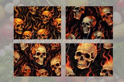 Flamable Skull Cutting Board Design - 04 Variations Product Image 2