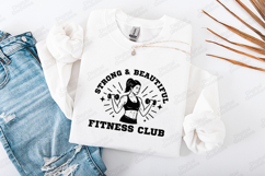 Strong &amp; Beautiful Women’s Fitness Club SVG Design Product Image 2