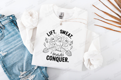 Lift Sweat Conquer Gym Workout Motivational SVG Product Image 2