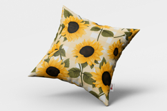 Sunflower Gingham Seamless Patterns Background Product Image 2