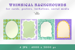 Whimsical Backgrounds. Modern Playful Bold Card Templates Product Image 2