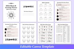 Editable 2024 Moon And Astrology Planner With Prompts Canva Product Image 2