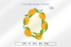 Lemons Frame. Summer Citrus Fruit Vector Border Product Image 2