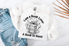 I Am A Book Lover A Book In Hand Line Art Reading Design Product Image 2