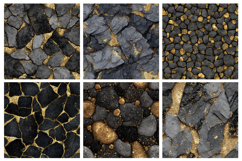 Rock and Gold Glitter Seamless Pattern and Digital Paper Product Image 2