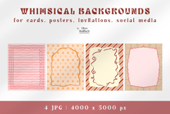 Abstract Border Frames. Whimsical Card Background Templates Product Image 2