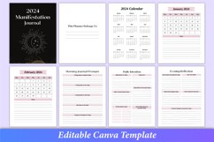Editable 2024 Manifestation Journal Canva Template Product Image 2