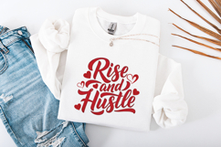 Rise and Hustle SVG - Motivational Hand Lettered Quote Product Image 3