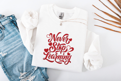 Never Stop Learning SVG - Inspirational Hand Lettered Quote Product Image 3
