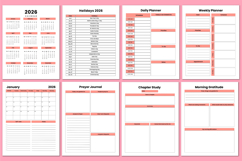 2026 Prayer &amp; Reflection Journal Canva templates Product Image 2