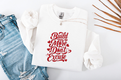 Build More Don't Excuse Motivational Quote SVG Lettering Product Image 3