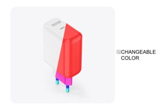 Glossy Charging Adapter Mockup Product Image 3