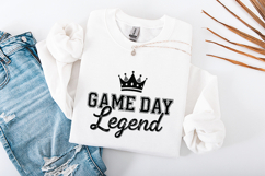 Game Day Legend SVG - Varsity Sports Crown T-Shirt Design Product Image 3