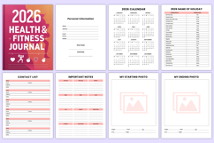 2026 Health &amp; Fitness Journal Canva Template Product Image 2